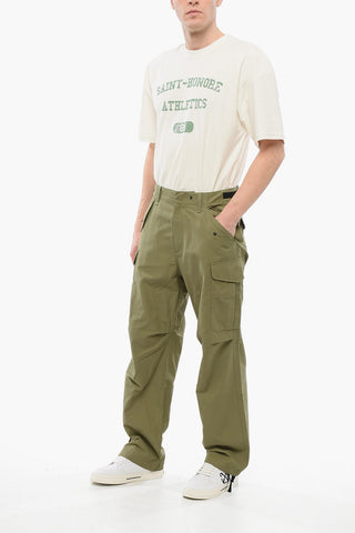 Cotton-Blend Cargo Trousers with Safety Buckles