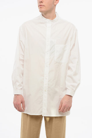 Camicia in Popeline con Spacchi Laterali Abbottonati
