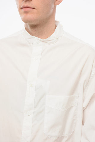 Camicia in Popeline con Spacchi Laterali Abbottonati