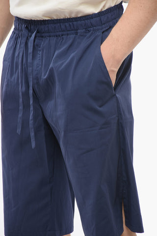 Shorts in Cotone con Elastico in Vita