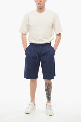 Shorts in Cotone con Elastico in Vita