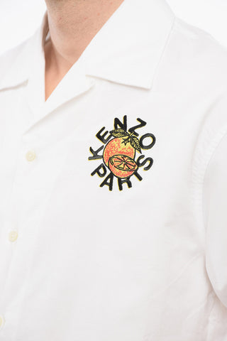 Cotton KENZO ORANGE Bowling Shirt