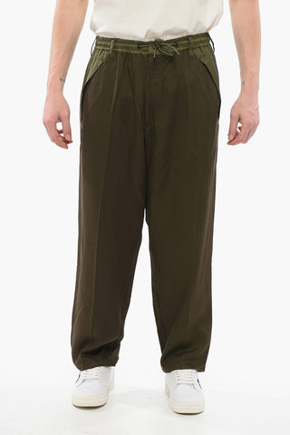 EMPORIO Viscose Straight Fit Pants with Nylon Inserts