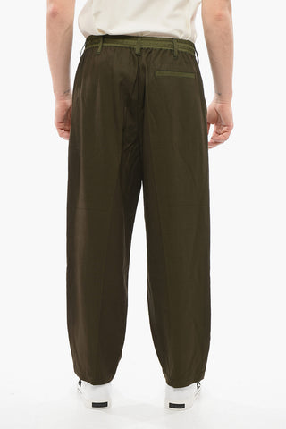 EMPORIO Viscose Straight Fit Pants with Nylon Inserts