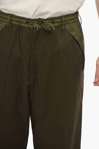 EMPORIO Viscose Straight Fit Pants with Nylon Inserts