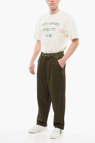 EMPORIO Viscose Straight Fit Pants with Nylon Inserts