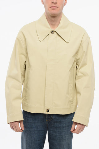 Coated Cotton Zip-up Jacket