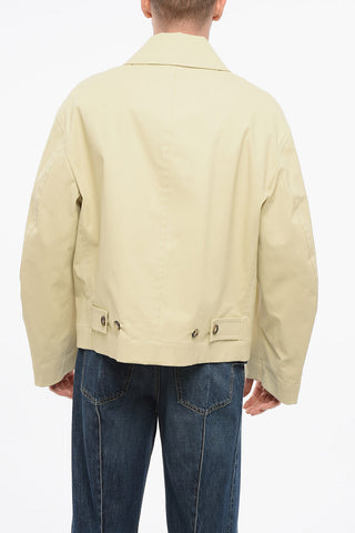 Coated Cotton Zip-up Jacket