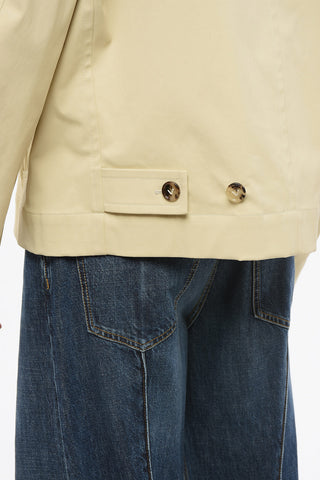 Coated Cotton Zip-up Jacket