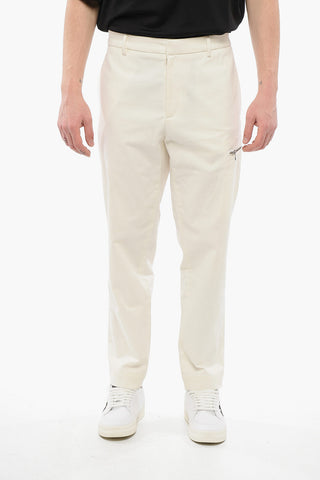 Pantaloni Chino in Cotone Stretch con Passanti