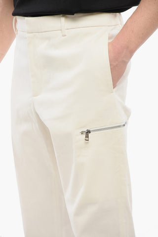 Pantaloni Chino in Cotone Stretch con Passanti