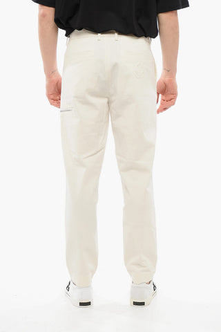 Pantaloni Chino in Cotone Stretch con Passanti