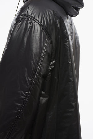 Padded Anorak With Hood And Drawstring Hem