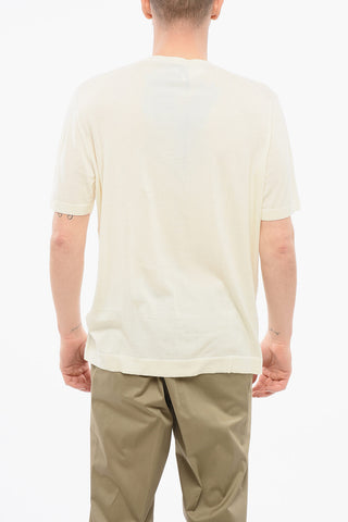 T-shirt Girocollo in Cotone a Tinta Unita 