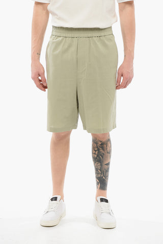 4-Pocketed Cotton Shorts with Elastic Waistband