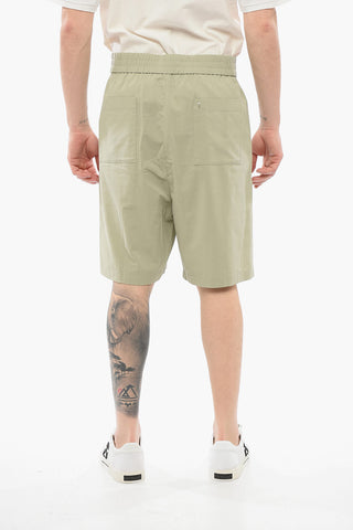 4-Pocketed Cotton Shorts with Elastic Waistband