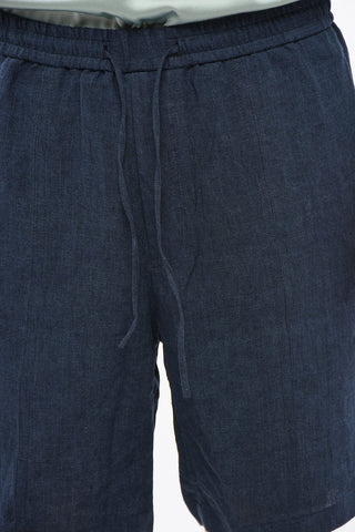EMPORIO 4-Pocketed Linen Shorts with Drawstring