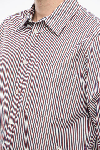 Awning Striped Cotton Shirt with Breast-pocket