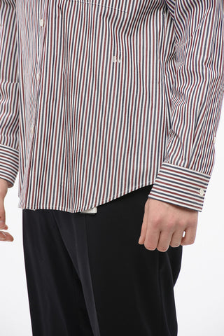 Awning Striped Cotton Shirt with Breast-pocket