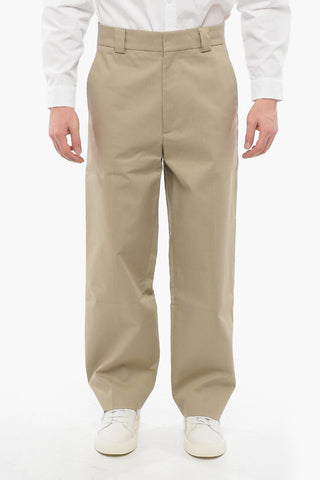 Cotton Chinos Pants with Hidden Closure