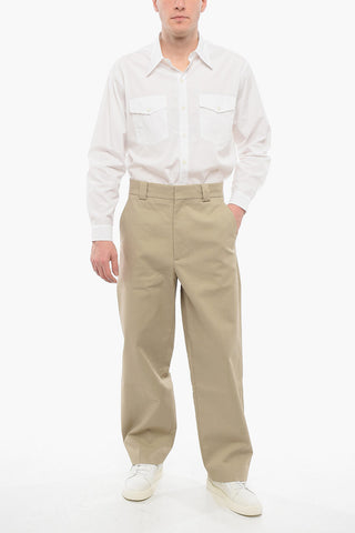Cotton Chinos Pants with Hidden Closure