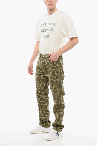 5-Pocketed Camouflage Patterned Cotton Pants
