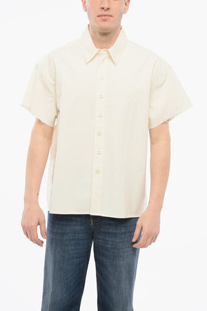 반소매 셔츠 컷오프 헴