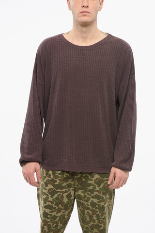 Silk Blend POPOVER Crew-neck Sweater