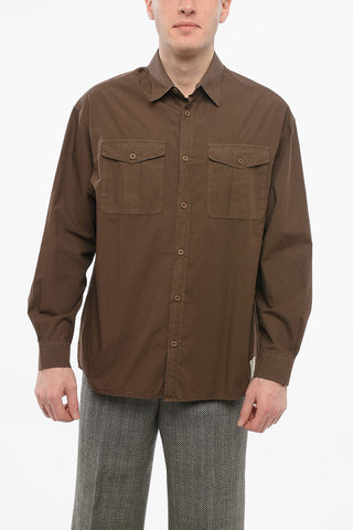 EMPORIO Camicia Sahariana in Cotone Popeline