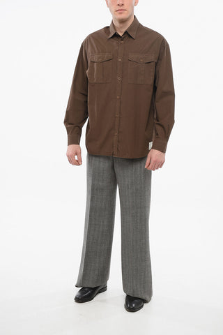 EMPORIO Camicia Sahariana in Cotone Popeline