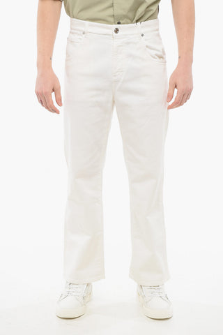 Jeans Straight Fit con Logo Ricamato 24cm