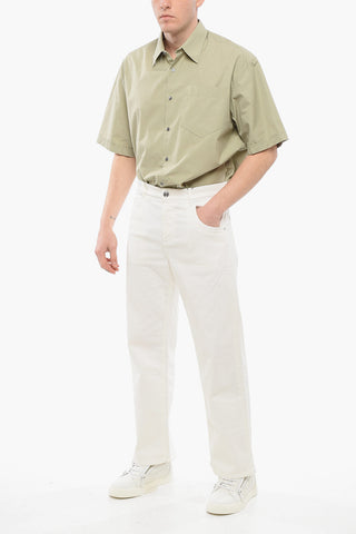 Jeans Straight Fit con Logo Ricamato 24cm