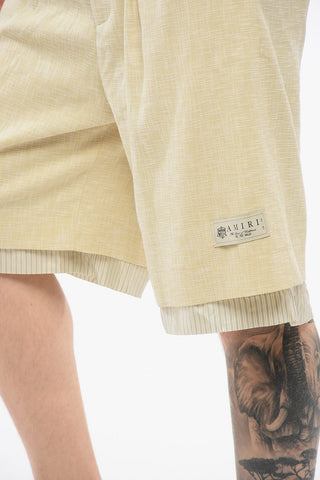 Shorts in Doppio Tessuto a 2 Pinces