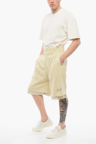 Shorts in Doppio Tessuto a 2 Pinces