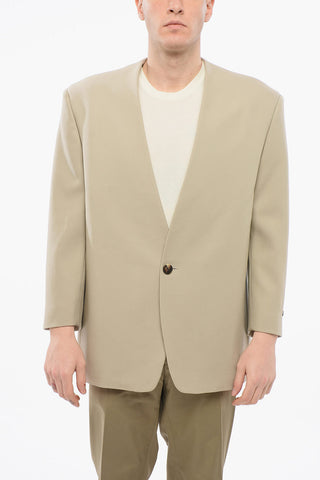 Virgin Wool ETERNAL Lapelless Blazer