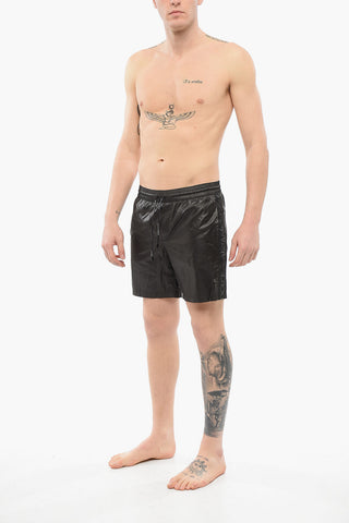 Costume da Bagno Boxer con Bande Laterali Logate
