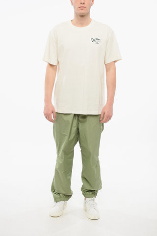Cotton Crew-neck T-shirt with Maxi Printed Back