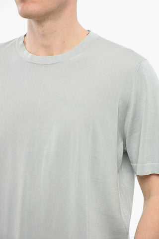 Solid Color Cotton Crew-neck T-shirt
