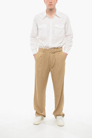 4-Taschen-Hose Straight Fit mit Gürtel