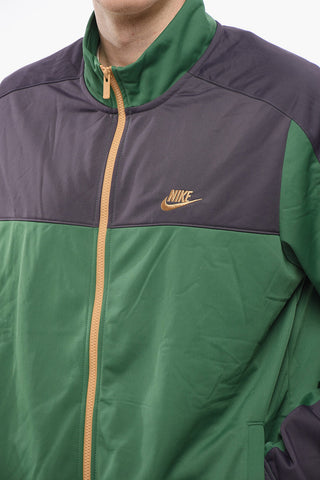 Two-Tone Sweatshirt with Zip Closure