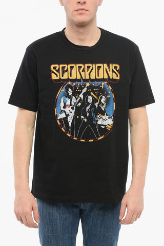 Cotton SCORPIONS Crew Neck T-Shirt with Print
