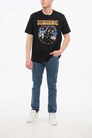 Cotton SCORPIONS Crew Neck T-Shirt with Print