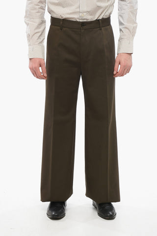 Cotton Wide Leg Chinos Pants