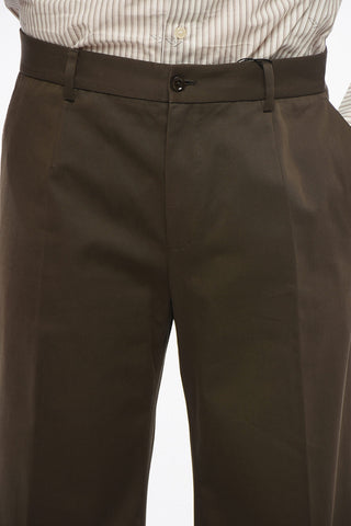Cotton Wide Leg Chinos Pants