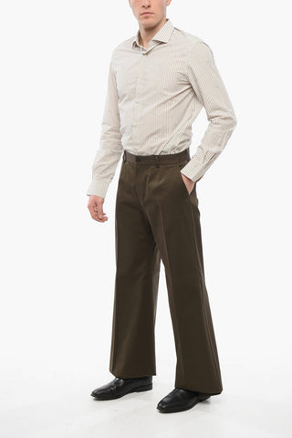 Cotton Wide Leg Chinos Pants