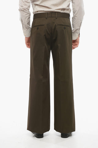 Cotton Wide Leg Chinos Pants