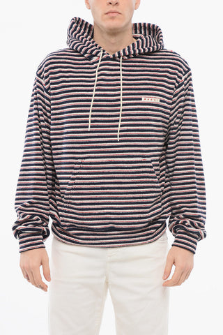 Balanced Stripe Terry Hoodie