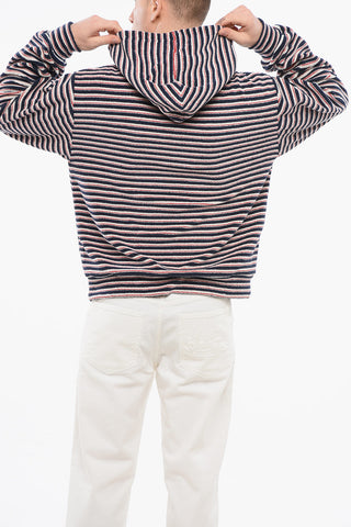 Balanced Stripe Terry Hoodie
