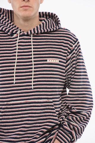 Balanced Stripe Terry Hoodie