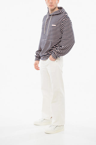Balanced Stripe Terry Hoodie